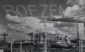 Marinus Boezem, Signing the Sky above the Port of Amsterdam with an Aeroplane, 1969
